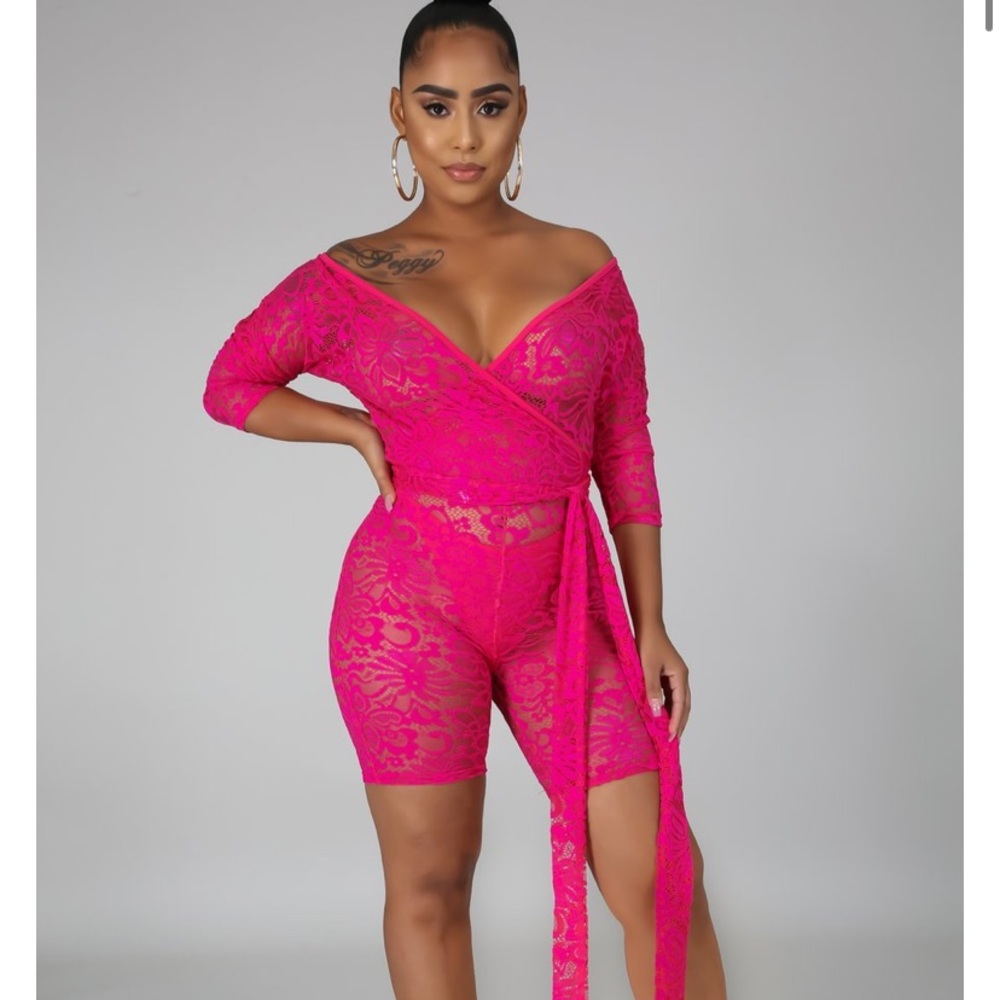 Angel Lace Romper Cover up